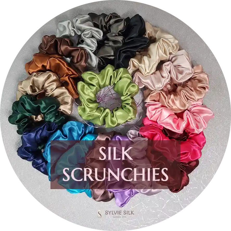 Sylvie Silk Header Category Silk Scrunchies